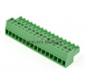 Клеммная колодка DINKLE EC381V-16P, Винтовая, 16 контактов, сечение провода 0.2-1.5 мм2, ток 14 A, Зеленый фото 2