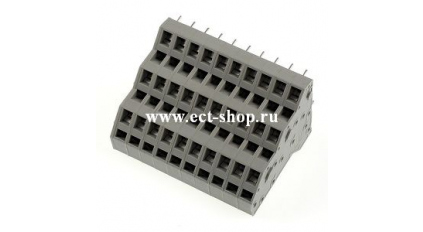Клеммная колодка DINKLE W3K508-15P, Пружинная, 15 контактов, сечение провода 0.5-2.5 мм2, ток 24 A, Серый фото 1