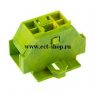 Клеммная колодка DINKLE WPPMS2.5-01P-YG, Пружинная, 1 контакт, сечение провода 0.5-2.5 мм2, ток 24 A, Желто-зеленый фото 2