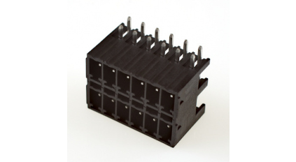 Клеммная колодка DINKLE 0221-2212 THT, 12 контактов, сечение провода - мм2, ток 8 A, Черный фото 1