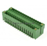 Клеммная колодка DINKLE 5EHDBRM-32P, 32 контакта, сечение провода - мм2, ток 18 A, Зеленый фото 2