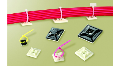 Самоклеящиеся площадки под хомуты, 20x20 мм, белый, AVC AAM-20A, 100 шт фото 1