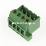 Клеммная колодка DINKLE 2EHDRSM-04P, Винтовая, 4 контакта, сечение провода 0.5-2.5 мм2, ток 18 A, Зеленый фото 4
