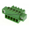 Клеммная колодка DINKLE EC381VM-05P, Винтовая, 5 контактов, сечение провода 0.2-1.5 мм2, ток 14 A, Зеленый фото 3