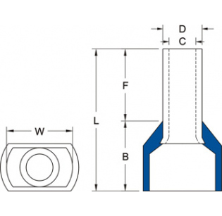 Наконечник кабельный втулочный HAITONG TE 1008 (1000шт)