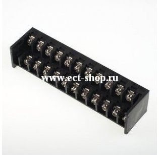 Клеммная колодка DINKLE 2DN-B01W-22, Винт, 22 контакта, сечение провода 0.5-2.5 мм2, Черный