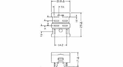 Гнездо для реле SONG CHUAN PT-08-0 фото 3