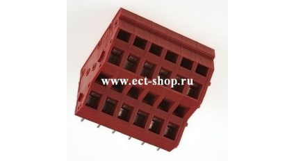 Клеммная колодка DINKLE WKK500-12P-RD, 12 контактов, сечение провода 0.5-2.5 мм2, ток 24 A, Красный фото 1