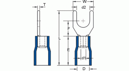 Кабельная клемма наконечник вилка HAITONG SV 5-4 L (500шт) фото 2
