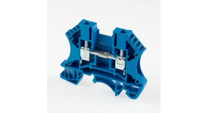 Клеммная колодка DINKLE DK4BL, Винтовая, сечение провода 0.5-4 мм2, ток 32 A, Синий фото 1