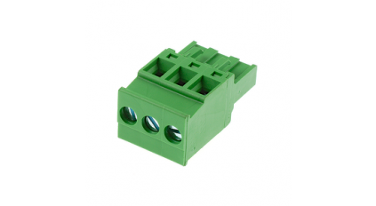 Клеммная колодка DINKLE 2ESDP-03P, Винтовая, 3 контакта, сечение провода 0.2-4 мм2, ток 18 A, Зеленый фото 3