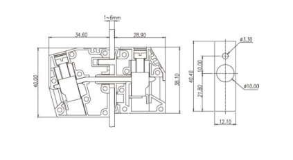 Клеммная колодка DINKLE PPAC-16, Винтовая, сечение провода 0.5-25 мм2, ток 101 A, Бежевый фото 3