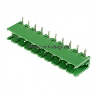 Клеммная колодка DINKLE 2EHDR-10P, 10 контактов, сечение провода - мм2, ток 18 A, Зеленый