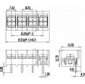 Клеммная колодка DINKLE DT-39-B01W-10, Винтовая, 10 контактов, сечение провода 0.5-2.5 мм2, ток 24 A, Черный фото 7
