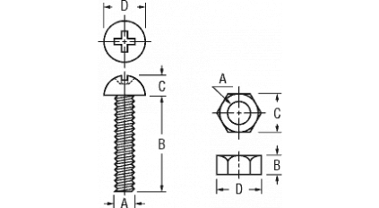 Пластиковые винты AVC AS-306A (1000шт) фото 2