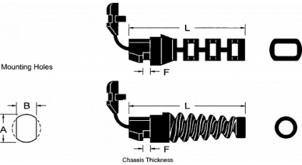 Втулка проходная с фиксацией и защитой кабеля AVC SB5F-2P (100шт) фото 2