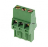 Клеммная колодка DINKLE 5ESDR-03P, Винтовая, 3 контакта, сечение провода 0.2-2.5 мм2, ток 18 A, Зеленый фото 2