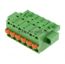Клеммная колодка DINKLE 2ESDSM-06P, Пружинная, 6 контактов, сечение провода 0.2-2.5 мм2, ток 12 A, Зеленый фото 4