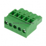 Клеммная колодка DINKLE 2ESDPL-05P, Винтовая, 5 контактов, сечение провода 0.2-4 мм2, ток 18 A, Зеленый фото 3