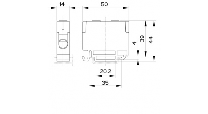 Клеммная колодка ENSTO KE33.20, Винтовая, сечение провода 1.5-35 мм2, ток 135 A, Синий фото 4