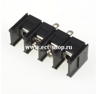 Клеммная колодка DINKLE DT-5N-A02W-02, Винтовая, 2 контакта, сечение провода 0.5-2.5 мм2, ток 24 A, Черный