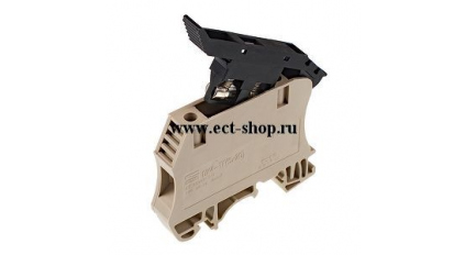 Клеммная колодка DINKLE DK4-TF-4994, Винтовая, сечение провода 0.5-4 мм2, с предохранителем, ток 6.3 A, Бежевый фото 1