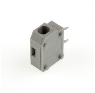 Клеммная колодка DINKLE 144R-01P1, Пружинная, 1 контакт, сечение провода 0.5-1.5 мм2, ток 17.5 A, Серый