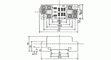 Гнездо для реле SONG CHUAN STF-08AM фото 2