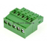 Клеммная колодка DINKLE EC381RL-05P, Винтовая, 5 контактов, сечение провода 0.2-1.5 мм2, ток 14 A, Зеленый фото 3