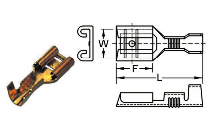 Клемма наконечник штыревой плоский  KST 503LR (100шт) фото 1