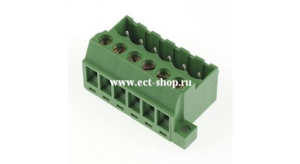 Клеммная колодка DINKLE 2EHDRS-06P, Винтовая, 6 контактов, сечение провода 0.5-2.5 мм2, ток 18 A, Зеленый фото 1