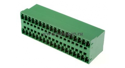 Клеммная колодка DINKLE ECHB381R-36P, 36 контактов, сечение провода - мм2, ток 14 A, Зеленый фото 1