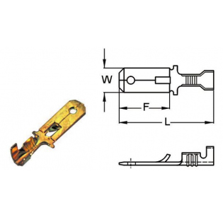 Клемма наконечник штыревой плоский KST 905LR (1000шт)