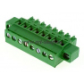 Клеммная колодка DINKLE EC381RM-08P, Винтовая, 8 контактов, сечение провода 0.2-1.5 мм2, ток 14 A, Зеленый фото 2