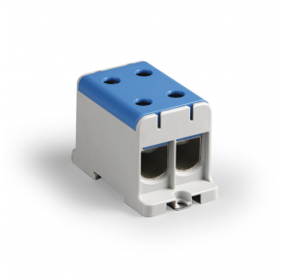 Клеммная колодка ENSTO KE68.2 (KE68.2R), сечение провода 35-150 мм2, ток 320 A, Синий