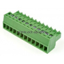 Клеммная колодка DINKLE EC381V-12P, Винтовая, 12 контактов, сечение провода 0.2-1.5 мм2, ток 14 A, Зеленый фото 2