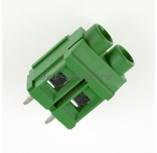 Клеммная колодка DINKLE ESK762V-02P, Винтовая, 2 контакта, сечение провода 0.2-4 мм2, ток 32 A, Зеленый
