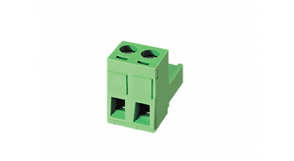 Клеммная колодка DINKLE 2ESDV-02P, Винтовая, 2 контакта, сечение провода 0.2-4 мм2, ток 18 A, Зеленый фото 1