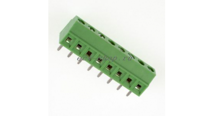 Клеммная колодка DINKLE EK381V-05P, Винтовая, 5 контактов, сечение провода 0.5-1.5 мм2, ток 12 A, Зеленый фото 1