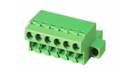 Клеммная колодка DINKLE 5ESDFM-03P, Винтовая, 3 контакта, сечение провода 0.2-4 мм2, ток 18 A, Зеленый фото 2