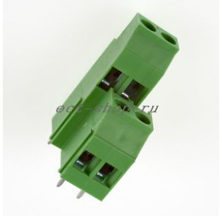 Клеммная колодка DINKLE EEHK508V-04P, Винтовая, 4 контакта, сечение провода 0.5-2.5 мм2, ток 24 A, Зеленый