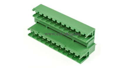Клеммная колодка DINKLE 5EEHDV-24P, 24 контакта, сечение провода - мм2, ток 18 A, Зеленый фото 1
