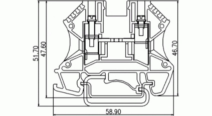 Клеммная колодка DINKLE DK2.5, Винтовая, сечение провода 0.5-2.5 мм2, ток 24 A, Бежевый фото 2
