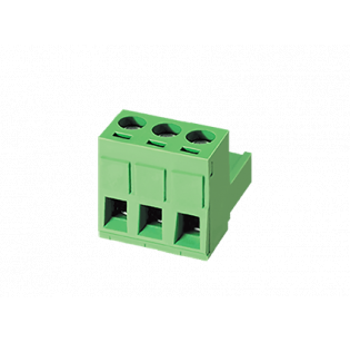 Клеммная колодка DINKLE 5ESDV-03P, Винтовая, 3 контакта, сечение провода 0.2-4 мм2, ток 18 A, Зеленый