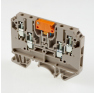 Клеммная колодка DINKLE DK4-TR-TG (KDK4), Винтовая, сечение провода 0.5-4 мм2, ток 32 A, Бежевый фото 5