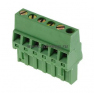 Клеммная колодка DINKLE 5ESDR-06P, Винтовая, 6 контактов, сечение провода 0.2-2.5 мм2, ток 18 A, Зеленый фото 2