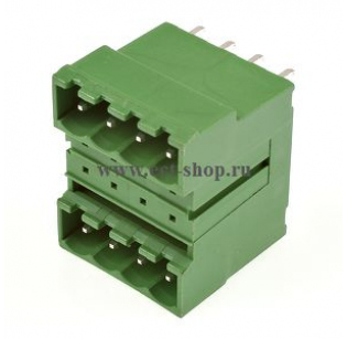 Клеммная колодка DINKLE 5EHDBV-08P, 8 контактов, сечение провода - мм2, ток 18 A, Зеленый