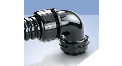 Муфта вводная угловая для металлорукава, AVC S-MGS20-E-21B, 1/2