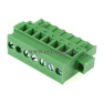 Клеммная колодка DINKLE 2ESDPM-07P, Винтовая, 7 контактов, сечение провода 0.2-4 мм2, ток 18 A, Зеленый фото 2