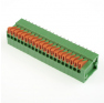 Клеммная колодка DINKLE 141V-20P, Пружина, 20 контактов, сечение провода 0.14-0.5 мм2, ток 6 A, Зеленый фото 2